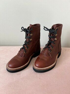 Acme Leather Shoes Toddler Size 11 Brown Lace Up AC170 Excellent Condition